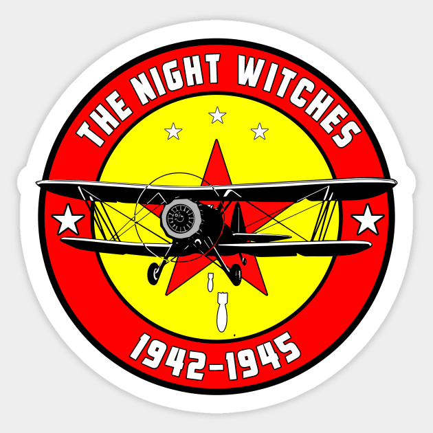 THE NIGHT WITCHES OF WW2 Sticker by theanomalius_merch